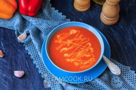 Суп-пюре из печеного перца