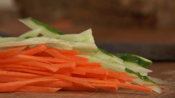 ШАГ 4. суп-пюре из риса и овощные роллы