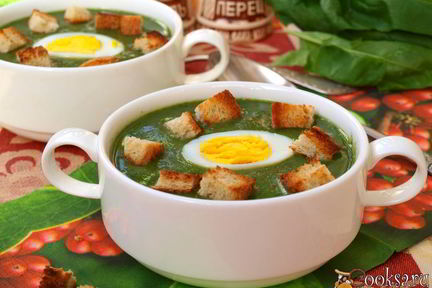 Суп-пюре из шпината