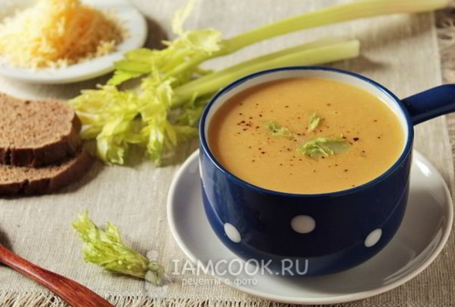 Суп-пюре из стеблевого сельдерея