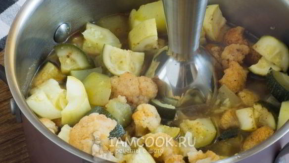 ШАГ 8. суп-пюре из цветной капусты и кабачков