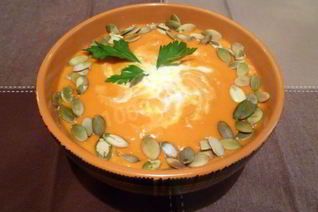 Суп пюре из тыквы с сыром