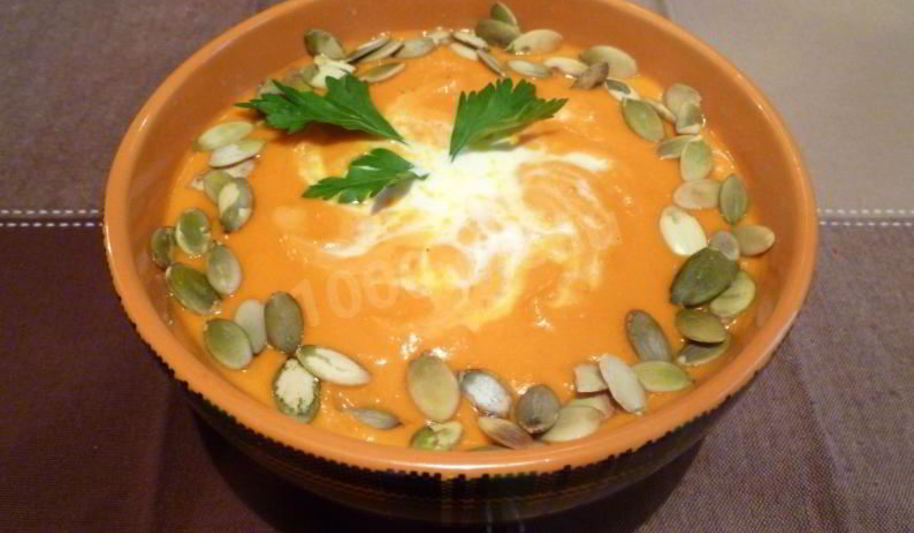 Рецепт суп пюре из тыквы с сыром