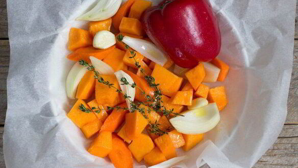 ШАГ 2. суп-пюре из запеченных овощей