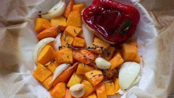 ШАГ 3. суп-пюре из запеченных овощей