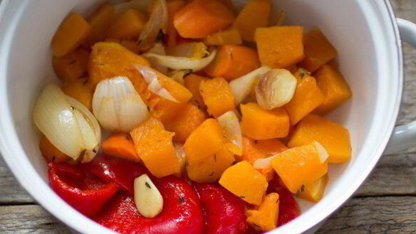 ШАГ 4. суп-пюре из запеченных овощей