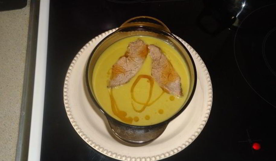 Рецепт суп-пюре из зеленого горошка с яблоками