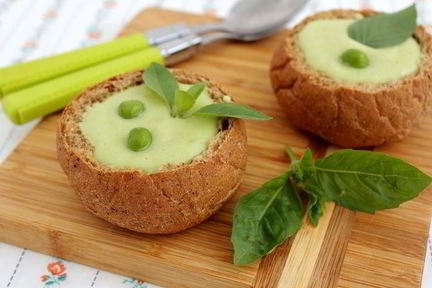 Суп-пюре из зеленого горошка