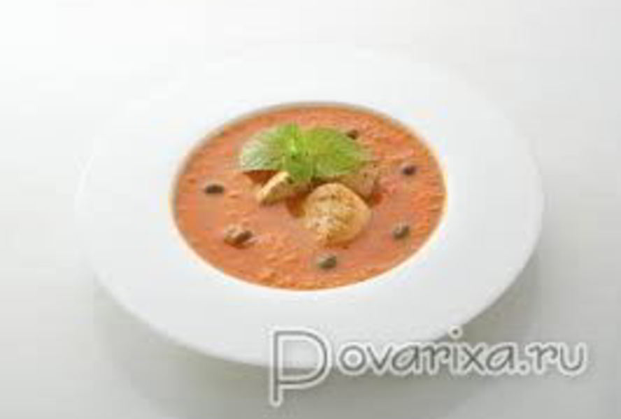 Суп-пюре морковный с гребешком и индейкой