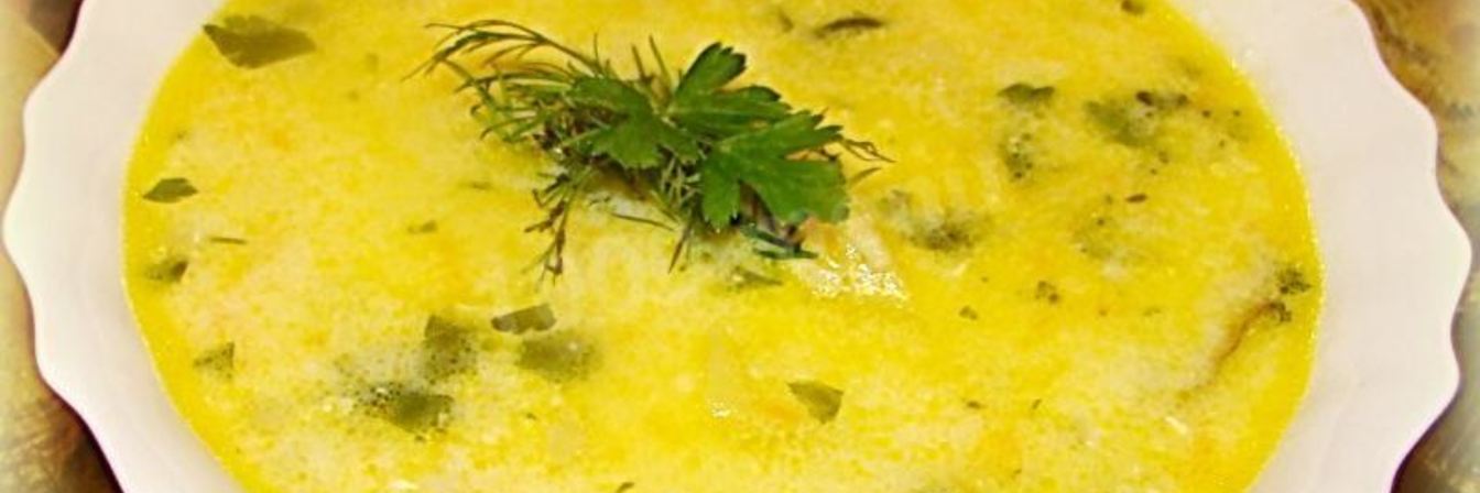 Суп пюре с брокколи креветками и сыром