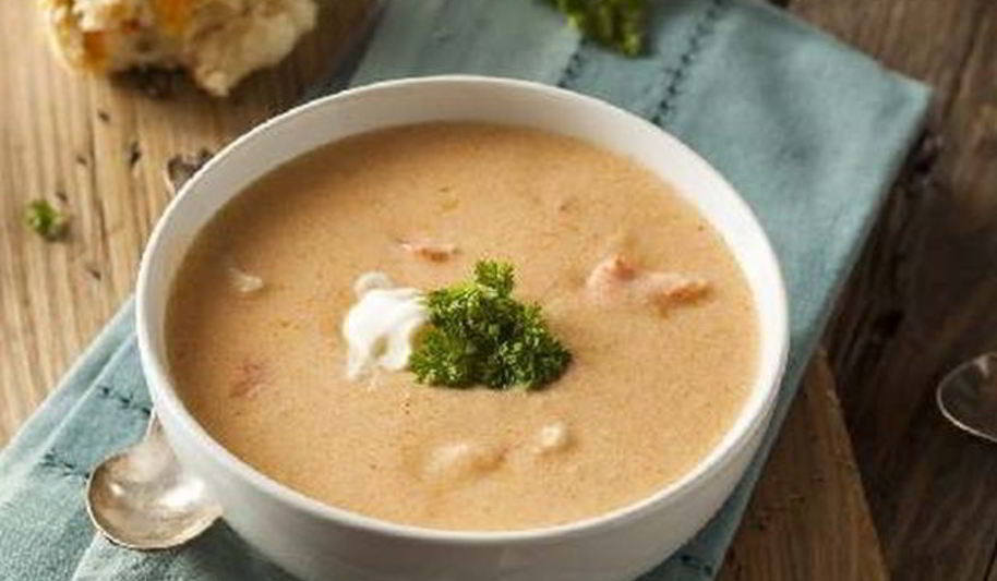 Рецепт суп-пюре с семгой и зажаркой