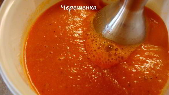 ШАГ 5. томатный суп-пюре с макарошками