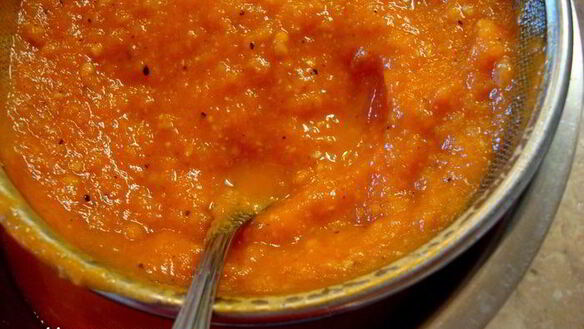 ШАГ 6. томатный суп-пюре с макарошками