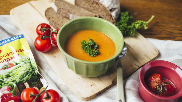 ШАГ 11. томатный суп-пюре с розмарином