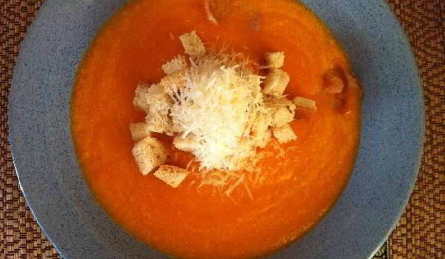 Рецепт тыквенный суп-пюре с беконом