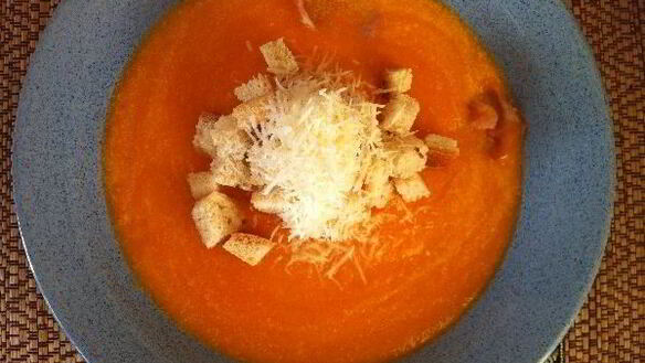 ШАГ 5. тыквенный суп-пюре с беконом