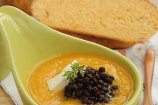 Тыквенный суп-пюре с чечевицей