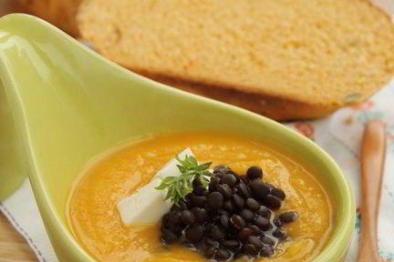 Тыквенный суп-пюре с чечевицей