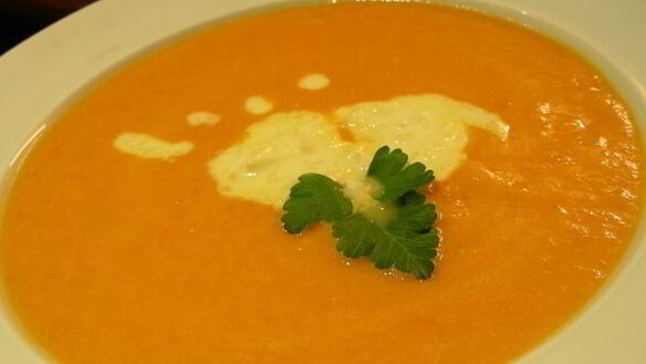 ШАГ 5. тыквенный суп-пюре с имбирным кремом