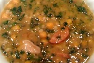 Суп с чечевицей и шпинатом в скороварке