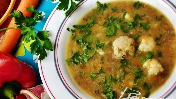 ШАГ 4. суп с чечевицей и цветной капустой