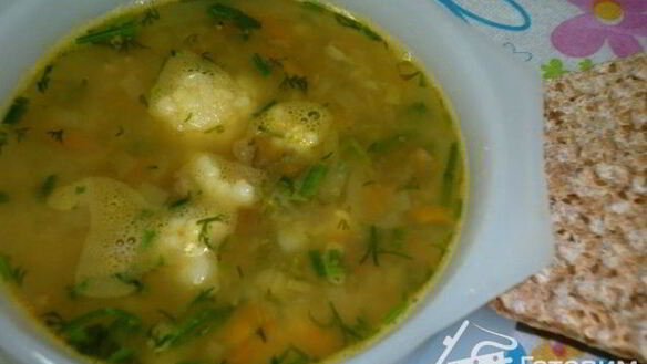 ШАГ 5. суп с чечевицей и цветной капустой