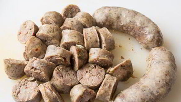 ШАГ 8. суп с деревенскими колбасками и нутом