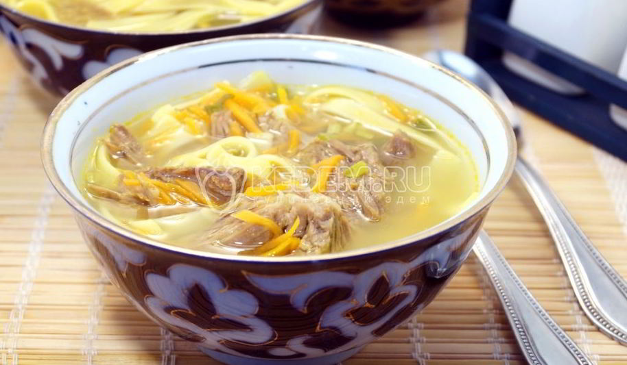 Рецепт суп с говядиной и лапшой