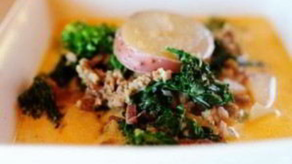 ШАГ 7. суп с кале, картофелем и итальянской колбасой