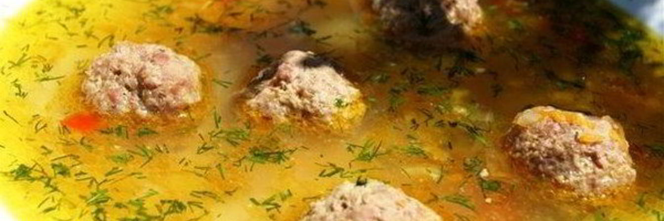 Суп с картофелем и мясными фрикадельками
