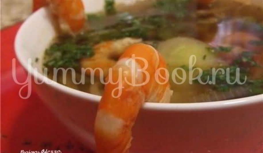 Рецепт суп с креветками и овощами