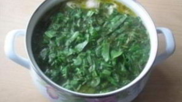 ШАГ 5. суп со щавелем и фрикадельками