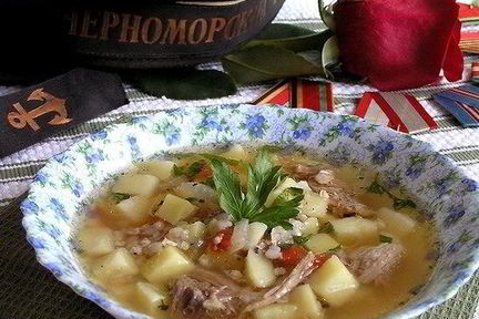 Суп со свининой и гречкой