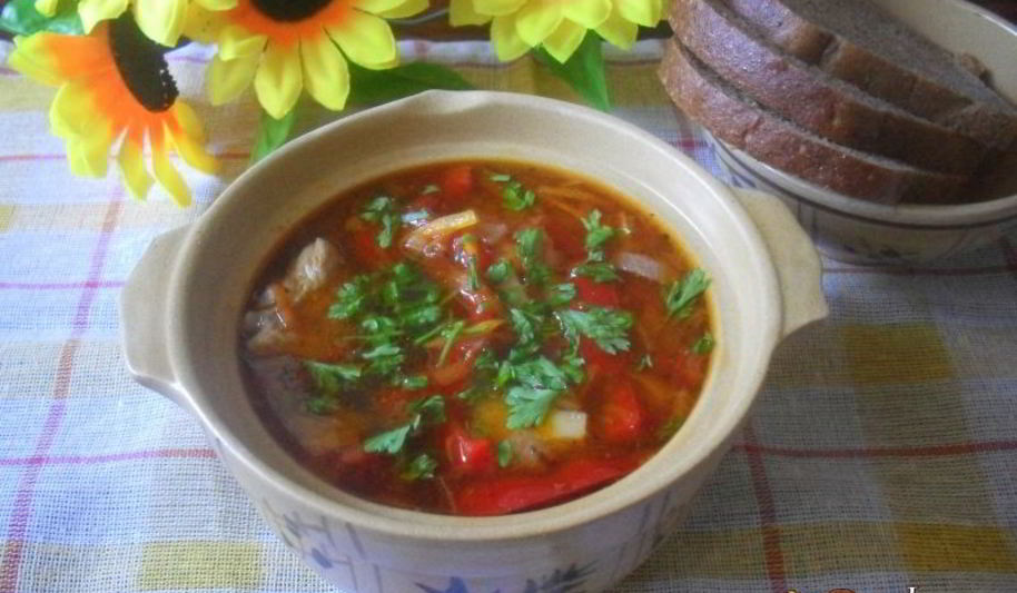 Рецепт суп со свиными хрящиками и болгарским перцем