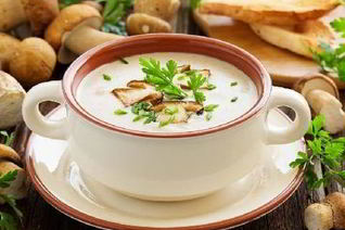 Сырный суп с шампиньонами
