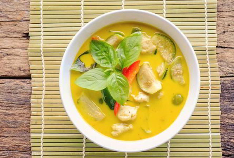 Тайский суп карри на кокосовом молоке