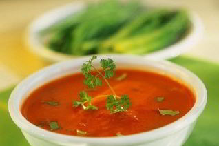 Томатный суп с рисом