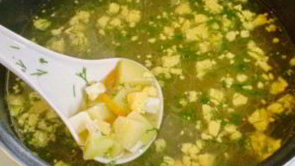ШАГ 6. яичный суп с курицей