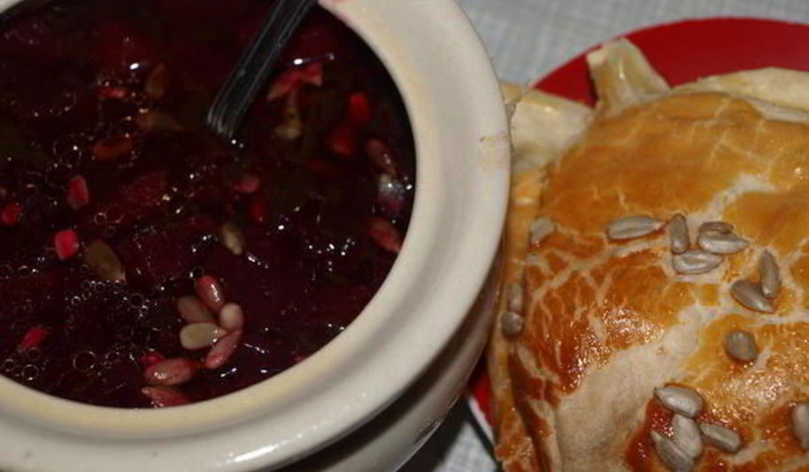 Рецепт запеченый свекольный суп с семечками