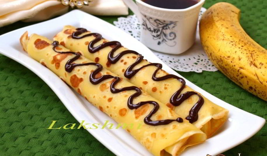 Рецепт блинчики фаршированные бананом