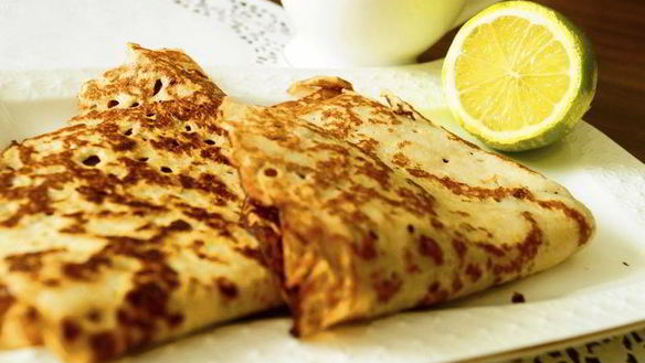 ШАГ 7. блинчики на грушевом пюре с лаймом