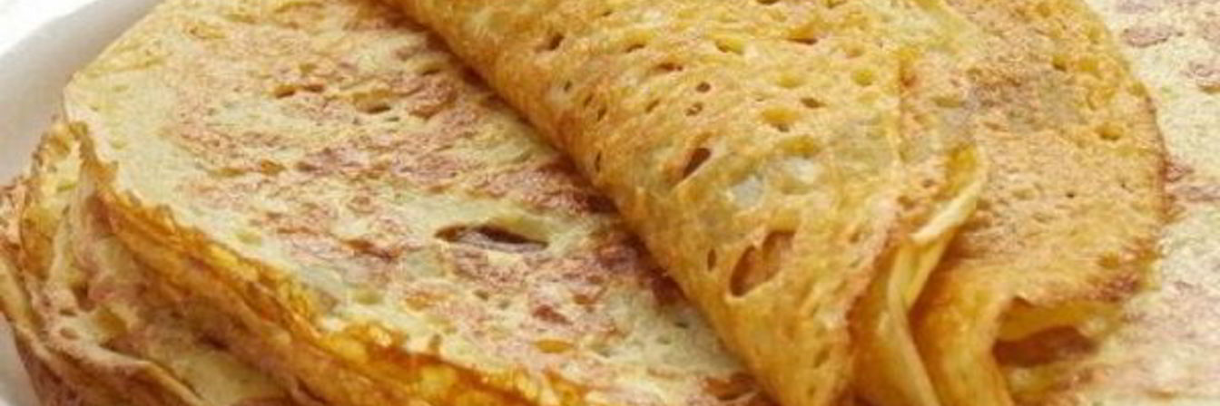 Блинчики на кефире с кипятком тонкие