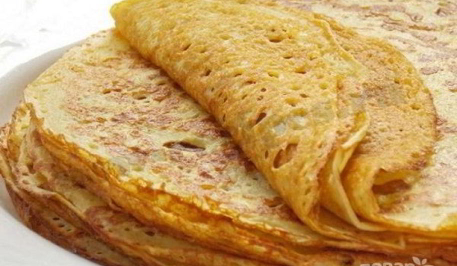 Рецепт блинчики на кефире с кипятком тонкие