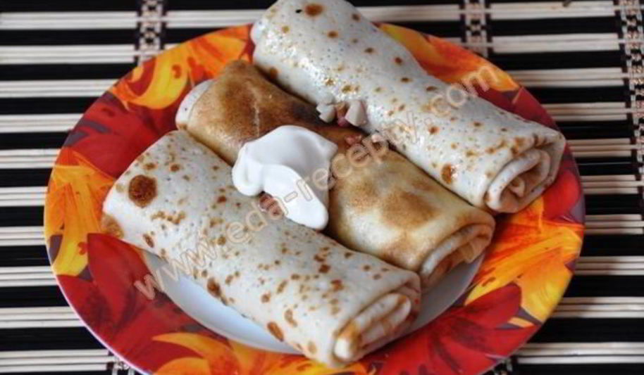 Рецепт блинчики с бананами