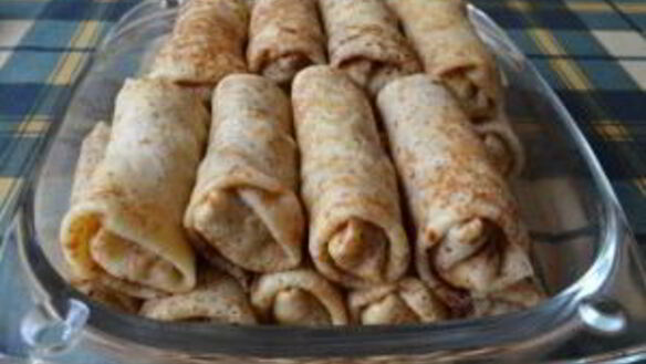 ШАГ 6. блинчики с фаршем и яйцом