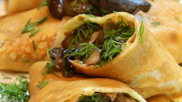 ШАГ 8. блинчики с лесными грибами