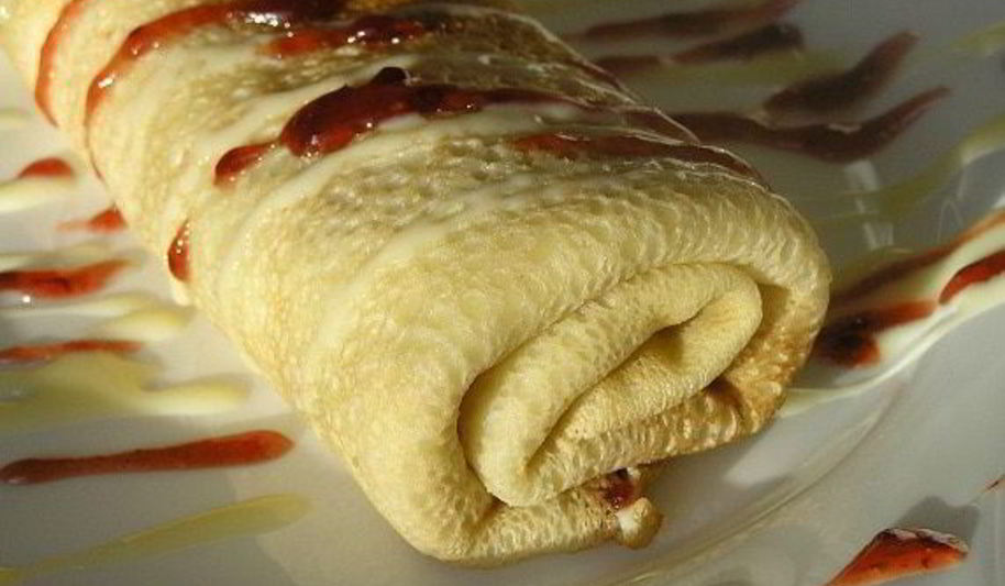 Рецепт блинчики с маскарпоне, малиной и белым шоколадом