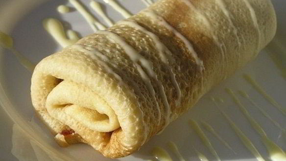 ШАГ 5. блинчики с маскарпоне, малиной и белым шоколадом