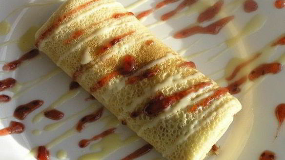 ШАГ 6. блинчики с маскарпоне, малиной и белым шоколадом