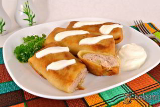 Блинчики с мясом и рисом